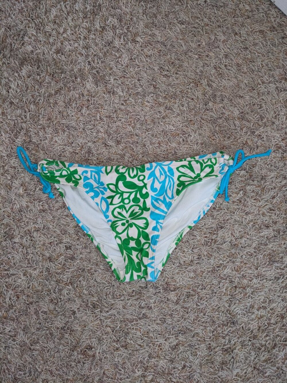 Esprit Tie Side Tropical Flowers Bikini Bottoms Sz M